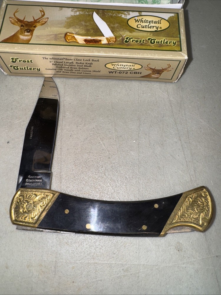 WHITETAIL CUTLERY BEAR CLAW LOCK BACK WT-072CBHWS