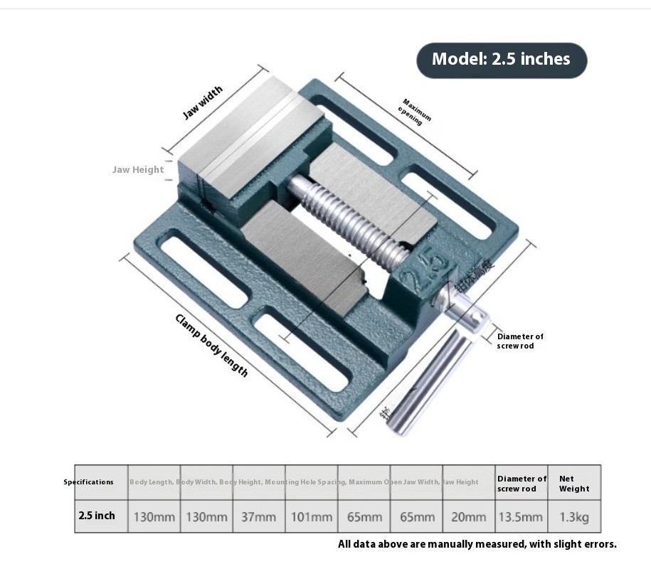 Bench Vise, Small Bench Vise, Fixed Bench Vise, Precision Drilling Machine