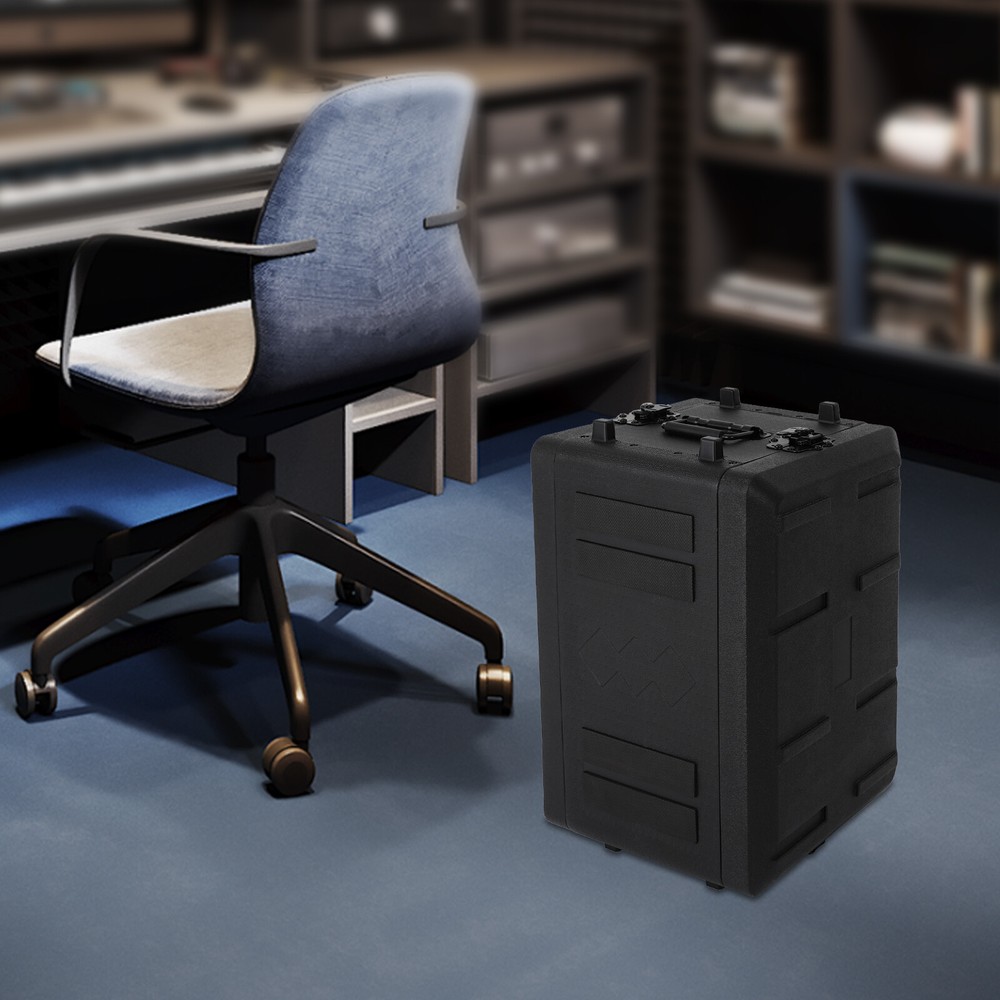 6u Rack Case Dust-proof With Microphone Storage Equalizers Amplifiers Speaker