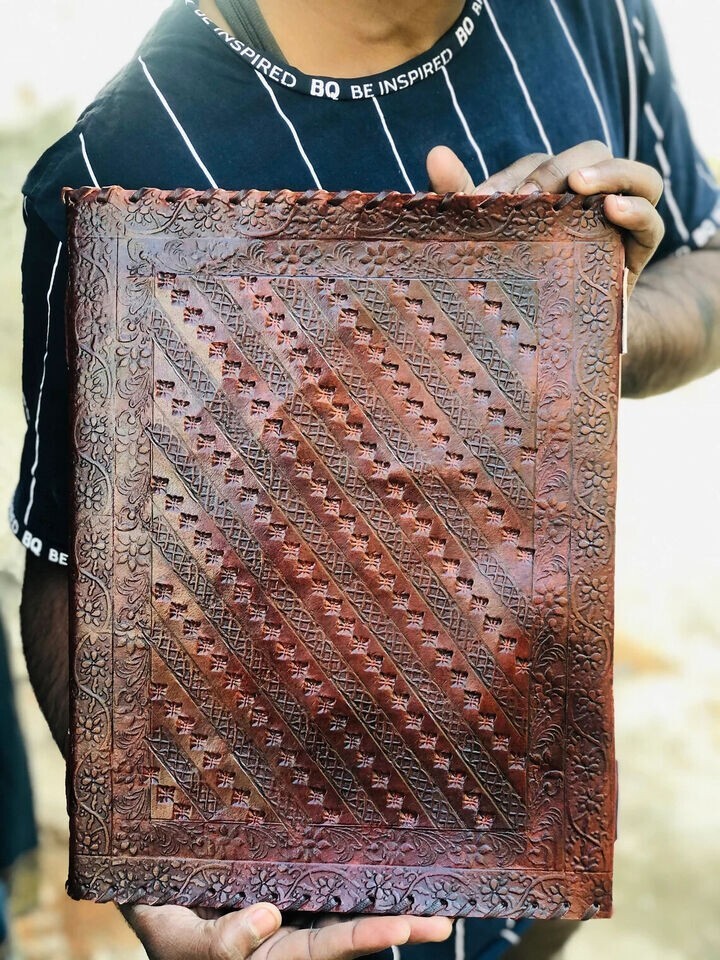 Seven Stone Folder Leather Ring Grimoire Binder Binder Cover Notebook School