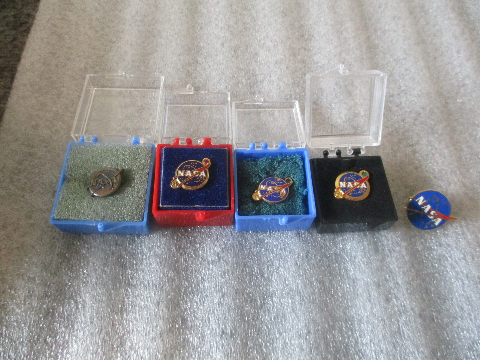 NASA MSFC 20yr-10K/25yr LORDSHIP/30yr BRANDT ANNIVERSARY PINS+BRONZE & ENAMEL (5