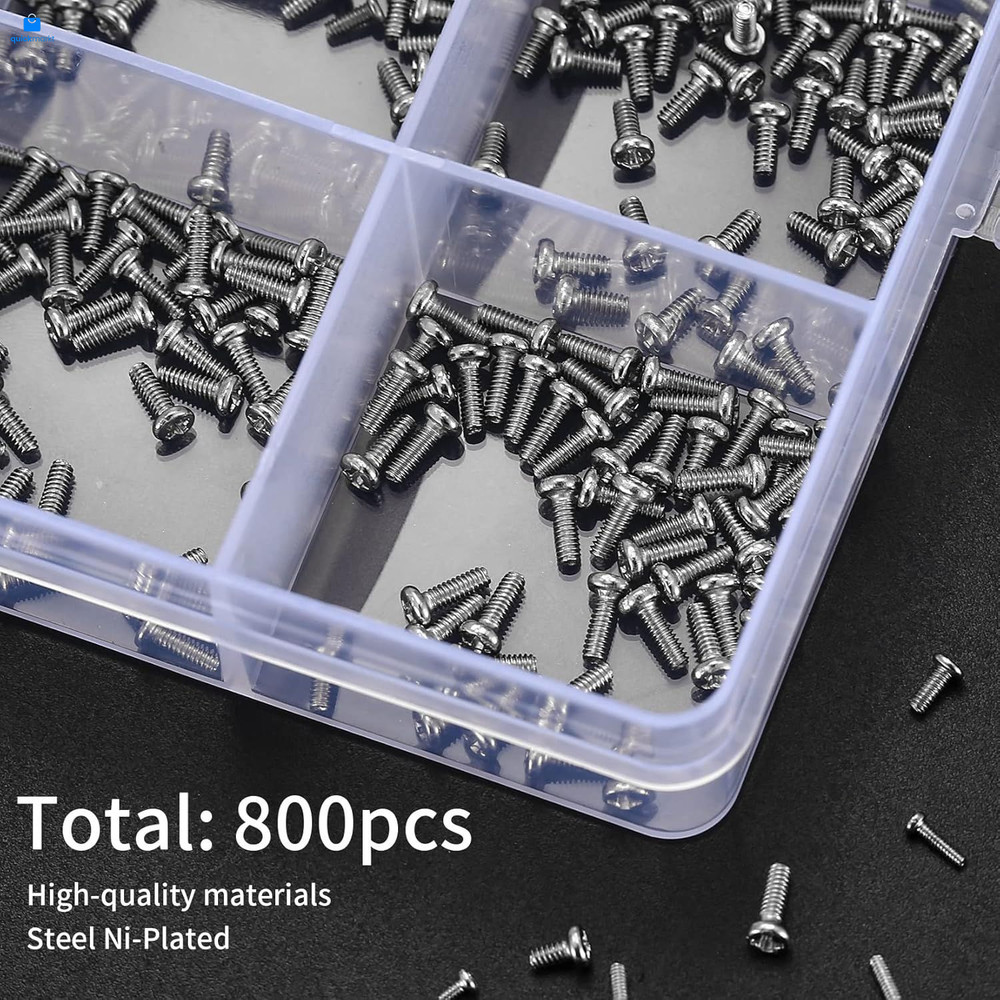 800Pcs Tiny Screws for Electronics, Micro Small Pan Head Machine Screws...