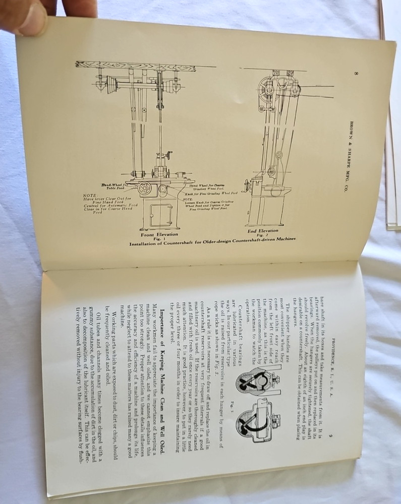 Brown & Sharpe No. 13 Universal Tool Grinding Machine Construction Use Manual