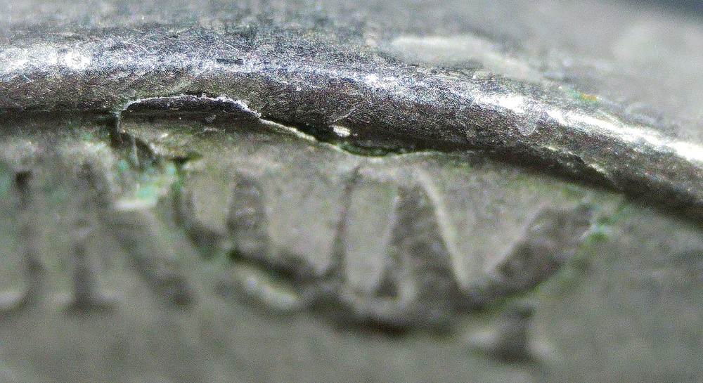 1952 S Jefferson Nickel error, reverse retained lamination
