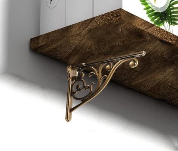 Heavy Duty Solid Stand,5 Inch 2 Pack,Right Angle 5 Inch-2Pack Antique Brass