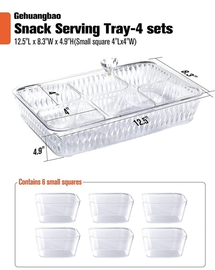 Deluxe Rectangle Share Candy Box Set(4SETS)New