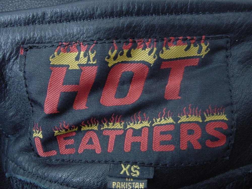 HOT LEATHERS MOTORCYCLE CHAPS - SIZE XS