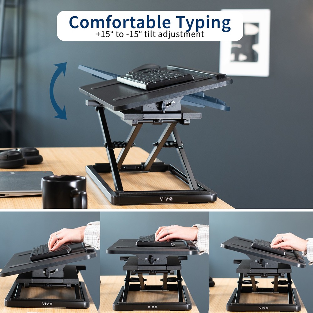 VIVO Black 30" Tilting Keyboard Riser