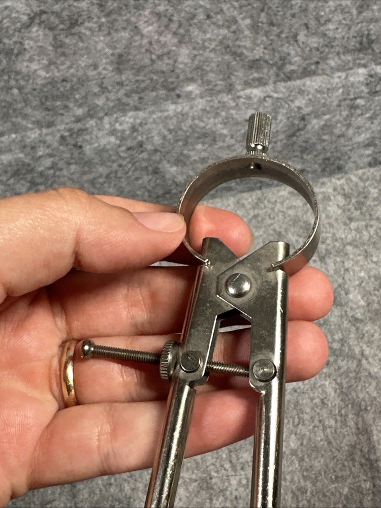 Vintage Interchangeable Pencil, Pointer, Ink Metal Drafting Compass