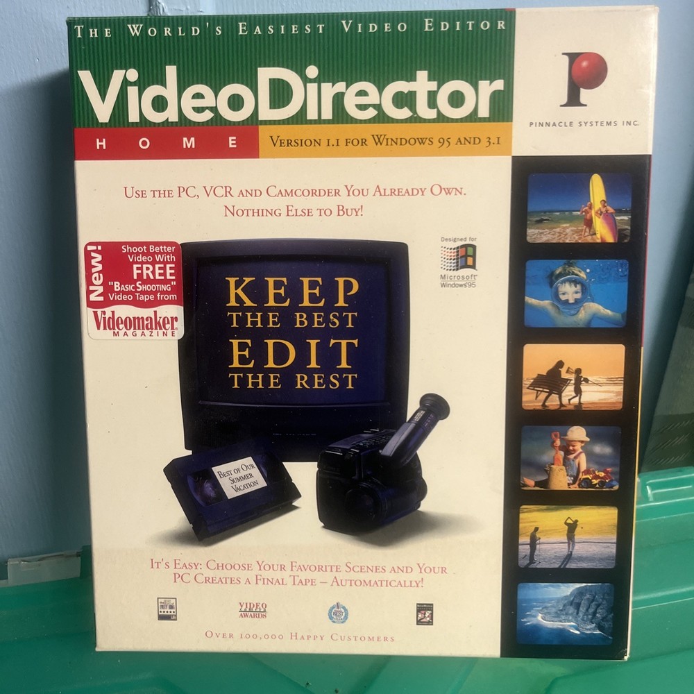 Pinnacle Video Director Video Camera VCR Editing Software -