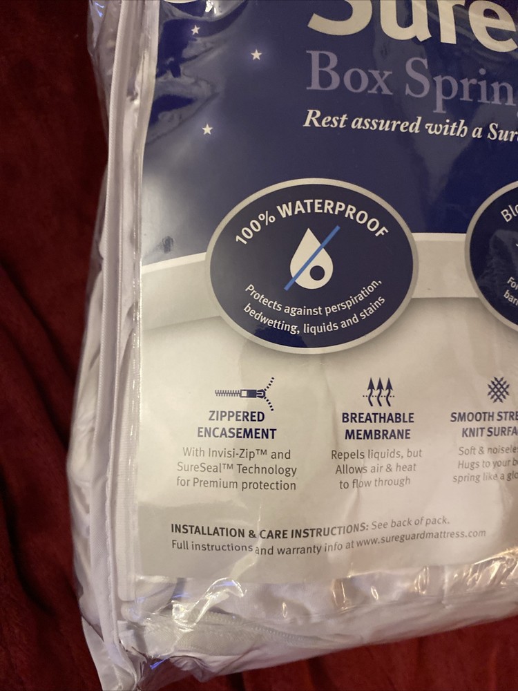 Split King Size Box Spring Encasement Bed Bug & 100% Waterproof hypoallergenic