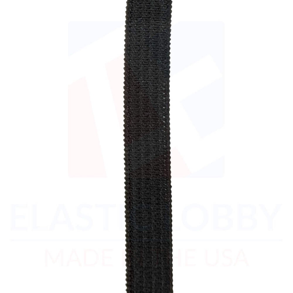 3/8" (9.5mm) Black Knitted Elastic - US Made