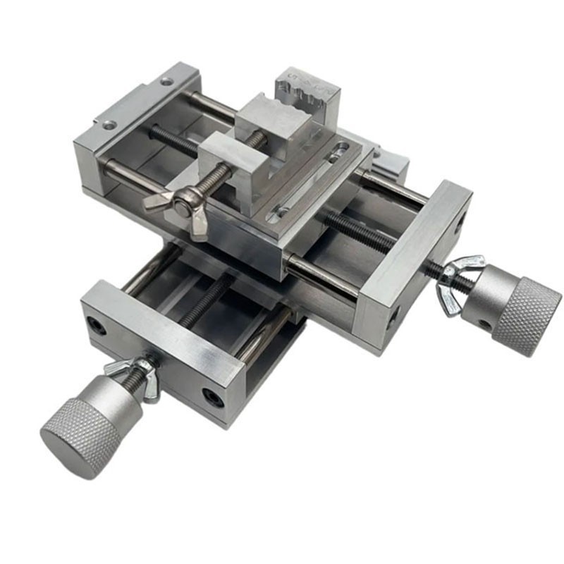 Precision Cross Mini Manual Sliding Table Linear Rail X/Y Axis Platform+A Clamp