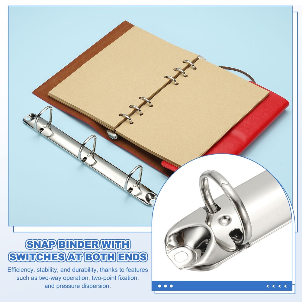 2 Set 1" B7 2 Hole O Ring Binder Mechanisms, 25mm Silver Tone