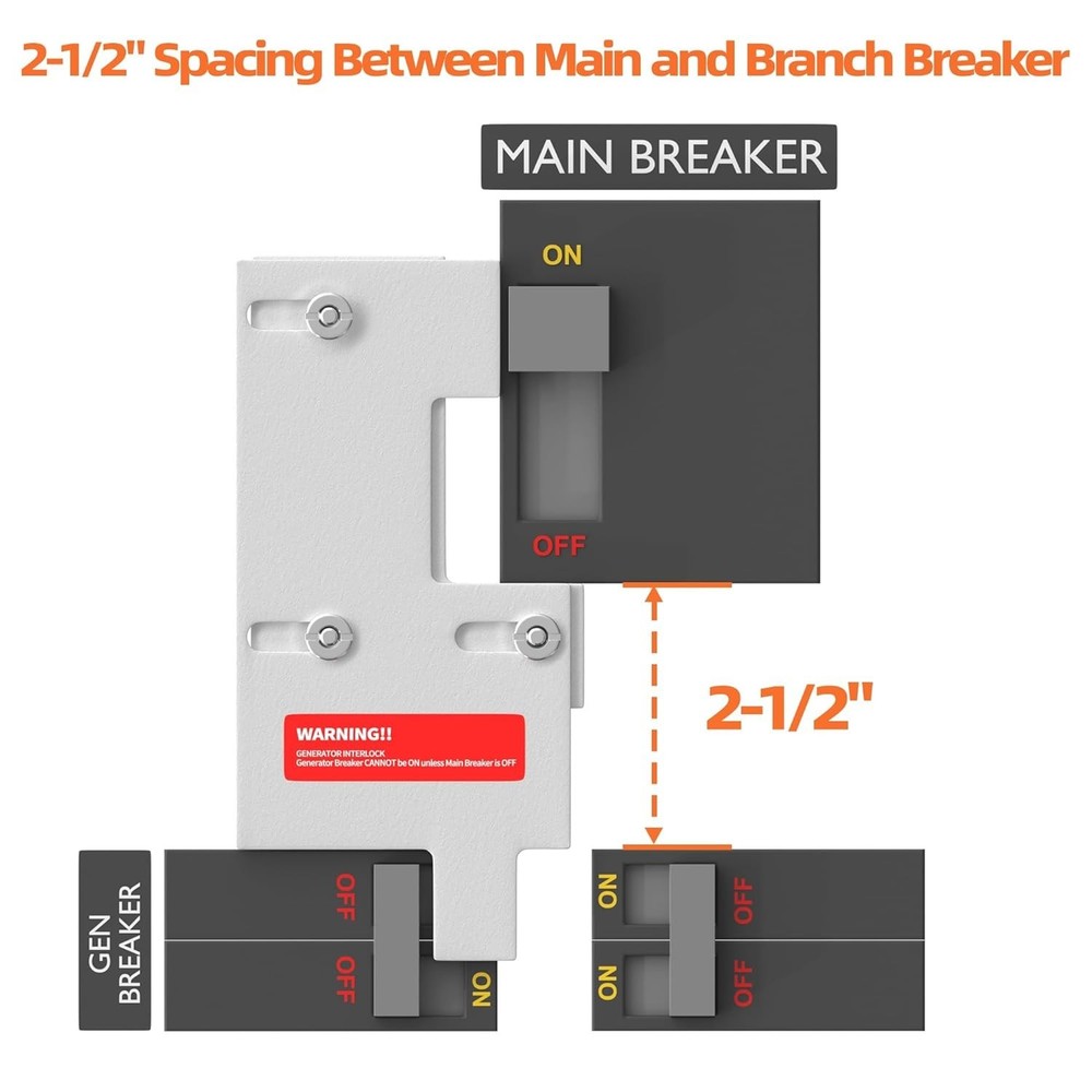 Generator Interlock Kit Compatible with GE General Electeric 150 or 200 Amp P...