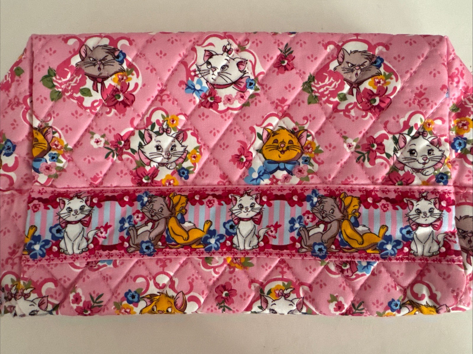 Vera Bradley x Disney The Aristocats Premium Cotton Medium Cosmetic Bag NWT