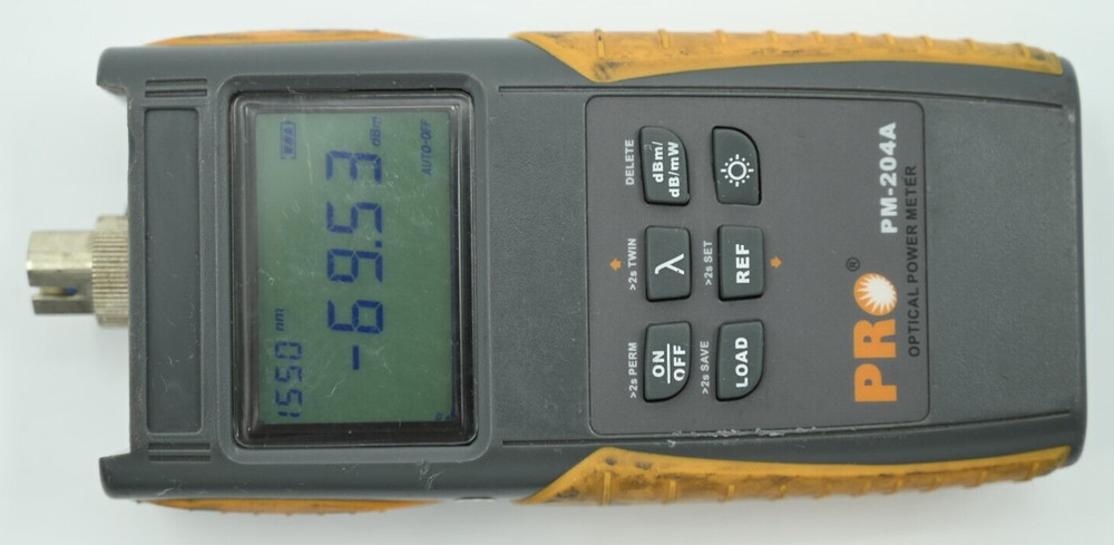 Fiber Optic Pro PM-204A Optical Power Meter with Data Storage