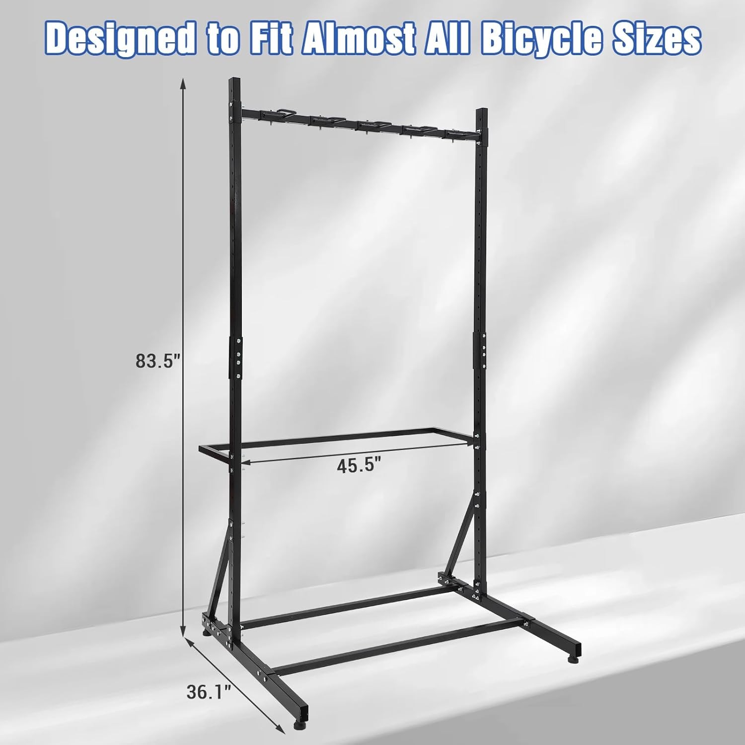 Bike Rack for 5 Bicycles Vertical Bike Storage Rack 300 LBS Adjustable Height