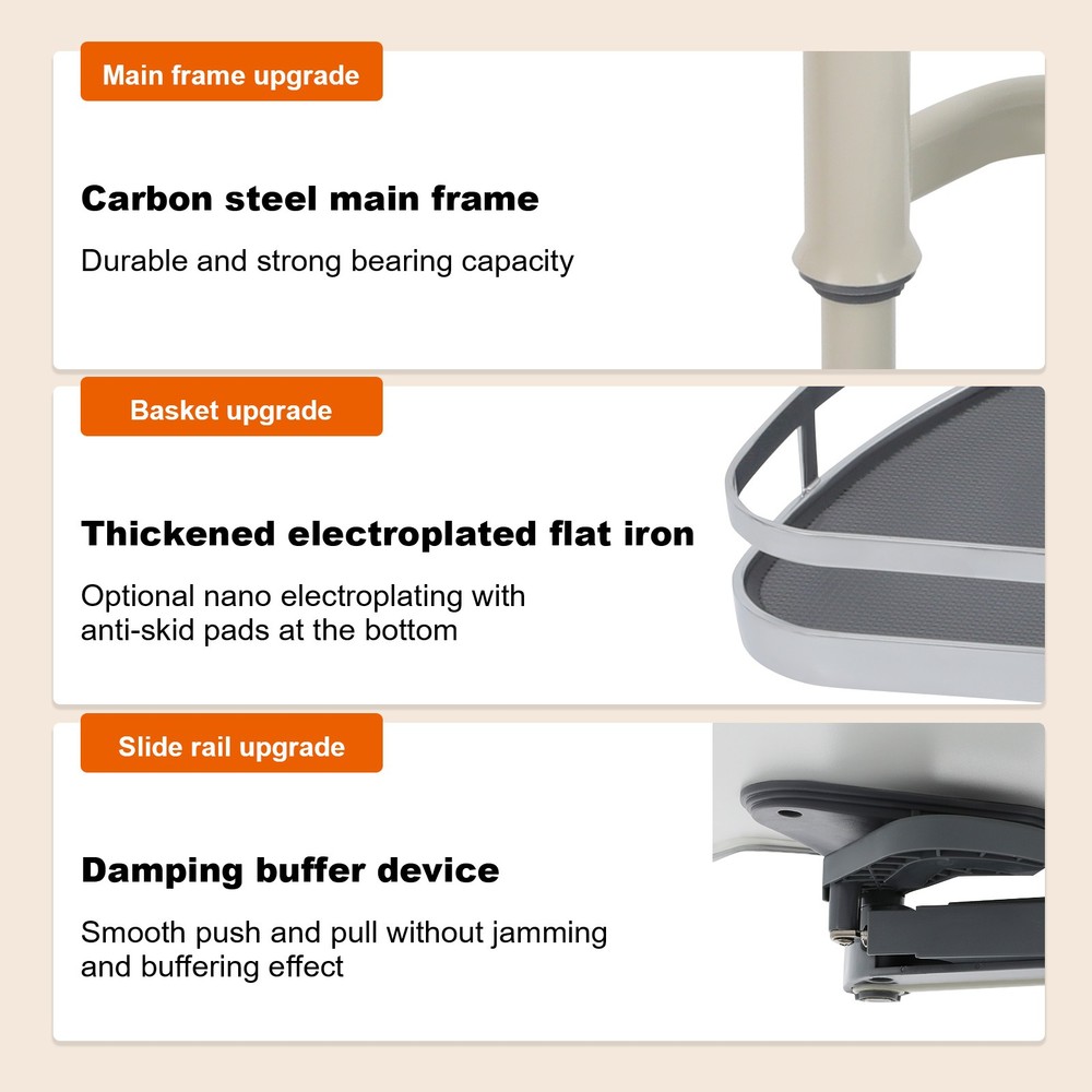 Kitchen Blind Corner Cabinet Pull Out Shelves 2-Tier Left Pull-out Organizer