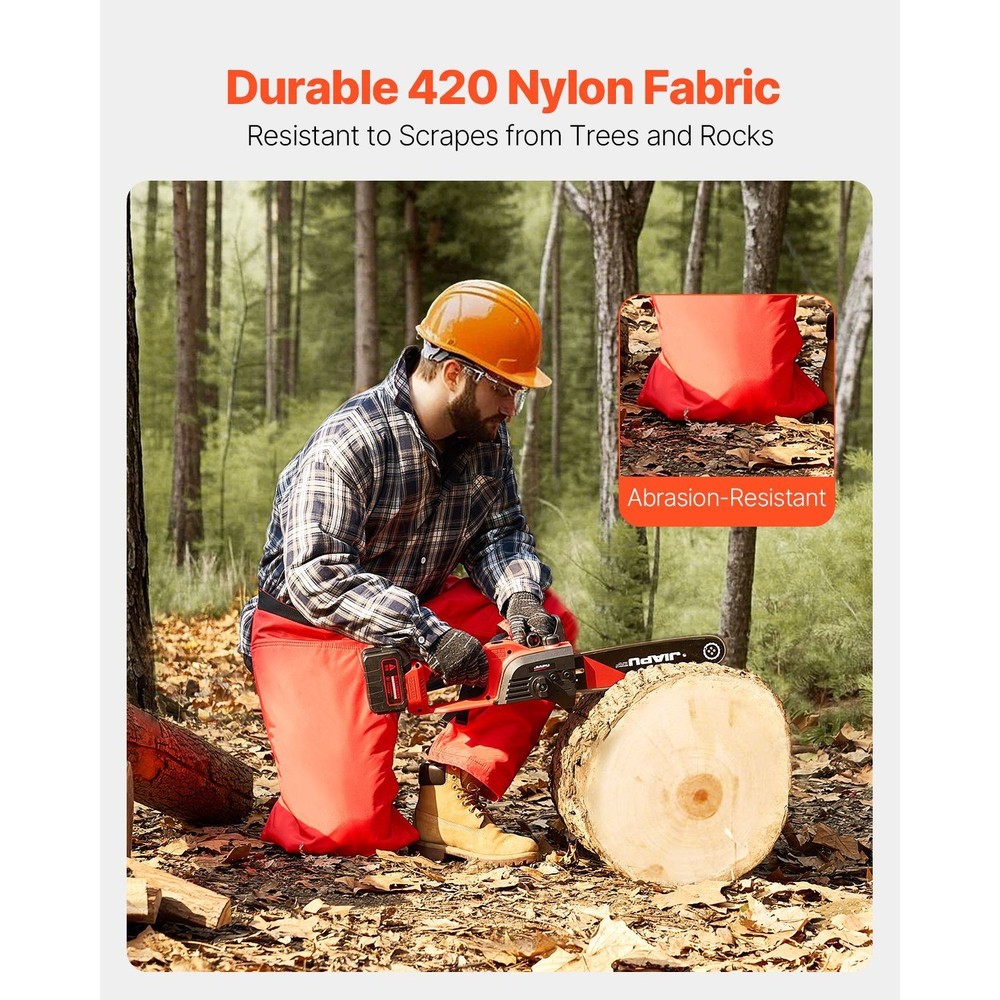 Apron Chainsaw Chaps: 8-Layer Cut-Resistant, 420D Nylon, Quick-Release Buckle