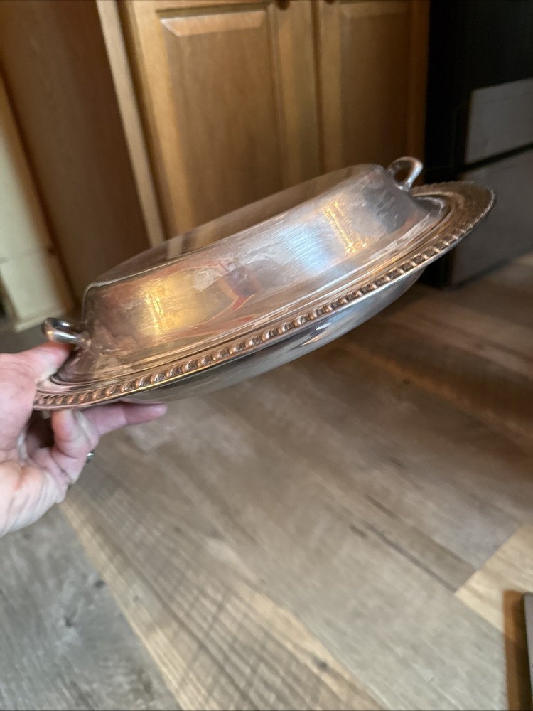 W. M. Rogers Silver plate covered Vegetable Serving Dish