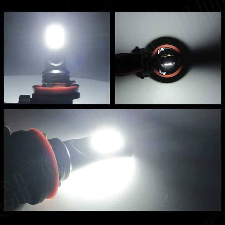 2X LED Fog Light Bulbs H8 H11 Fog Light Bulb White 6500K High Power DRL Lamps