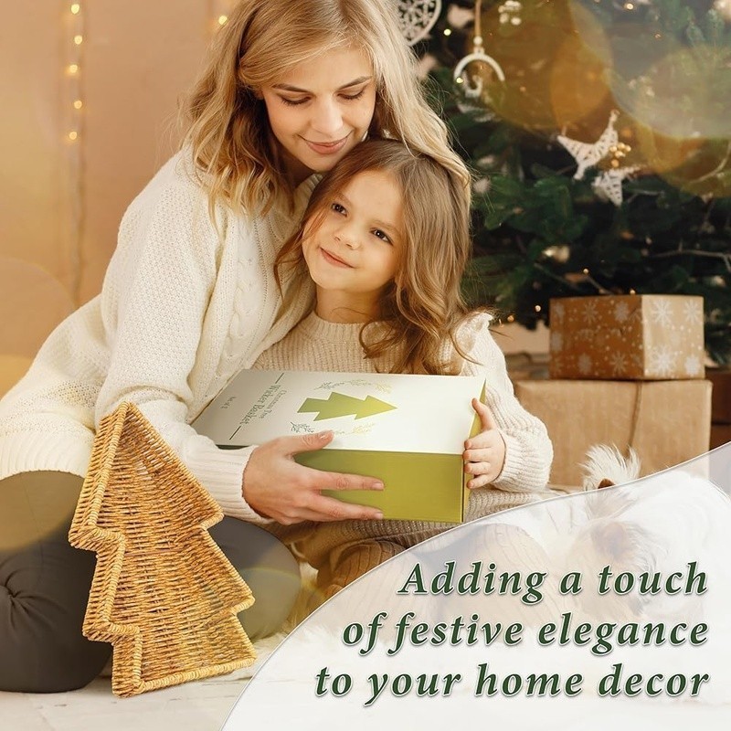 Christmas Tree Serving Tray Decorative Cookie Platter Multi-functional Organizer