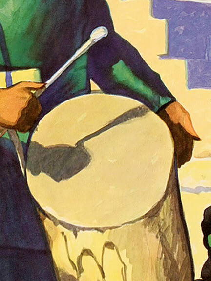 1950s Santa Fe Land of Pueblos New Mexico Vintage Style Travel Poster - 18x24