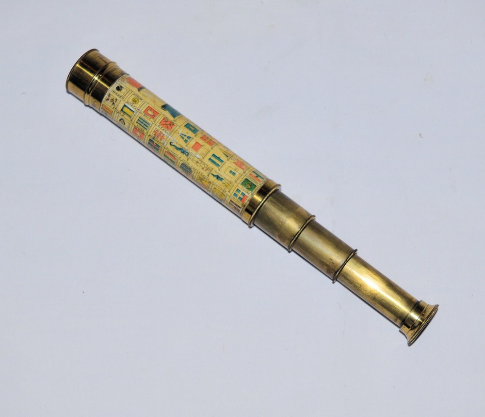 French flag panel pocket marine telescope in case.