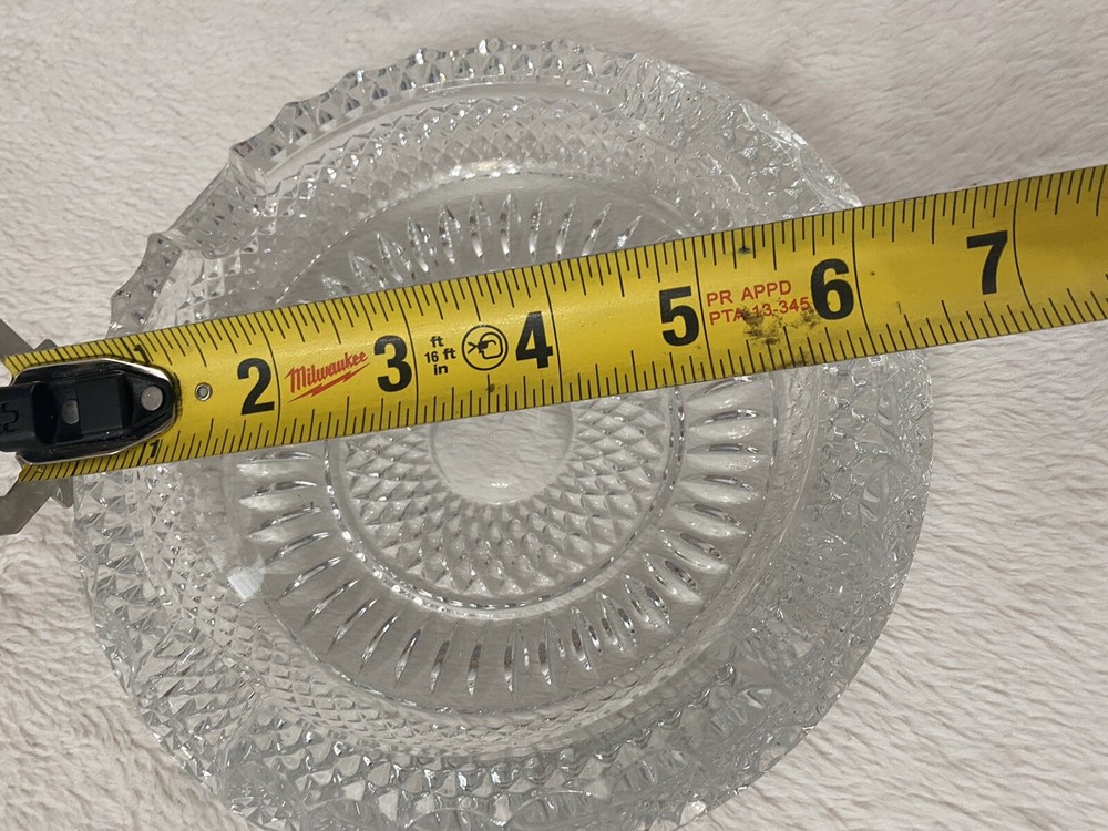 crystal glass vintage ashtray