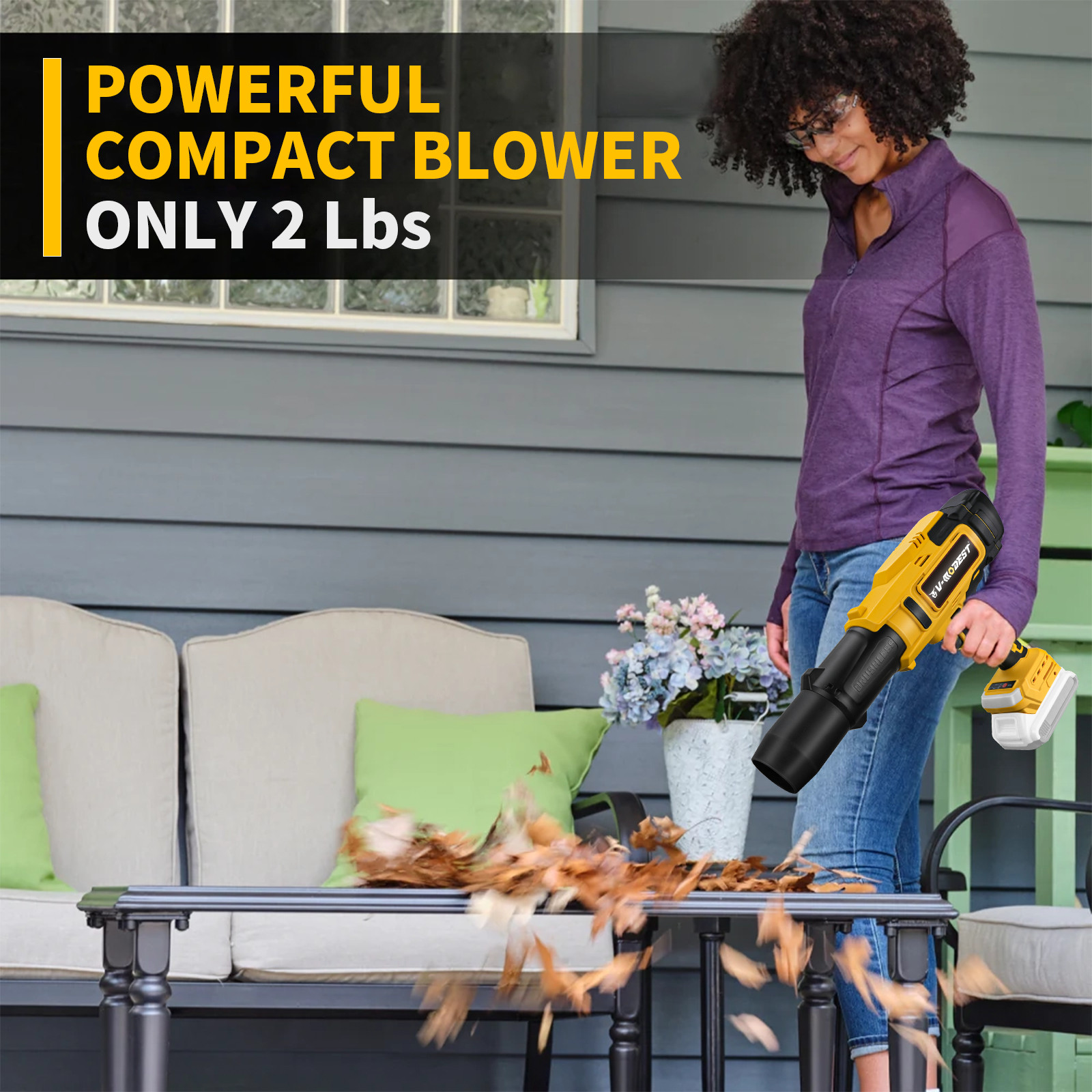 For Dewalt 20V MAX Battery Cordless Turbine Leaf Blower Compact Handheld Blower