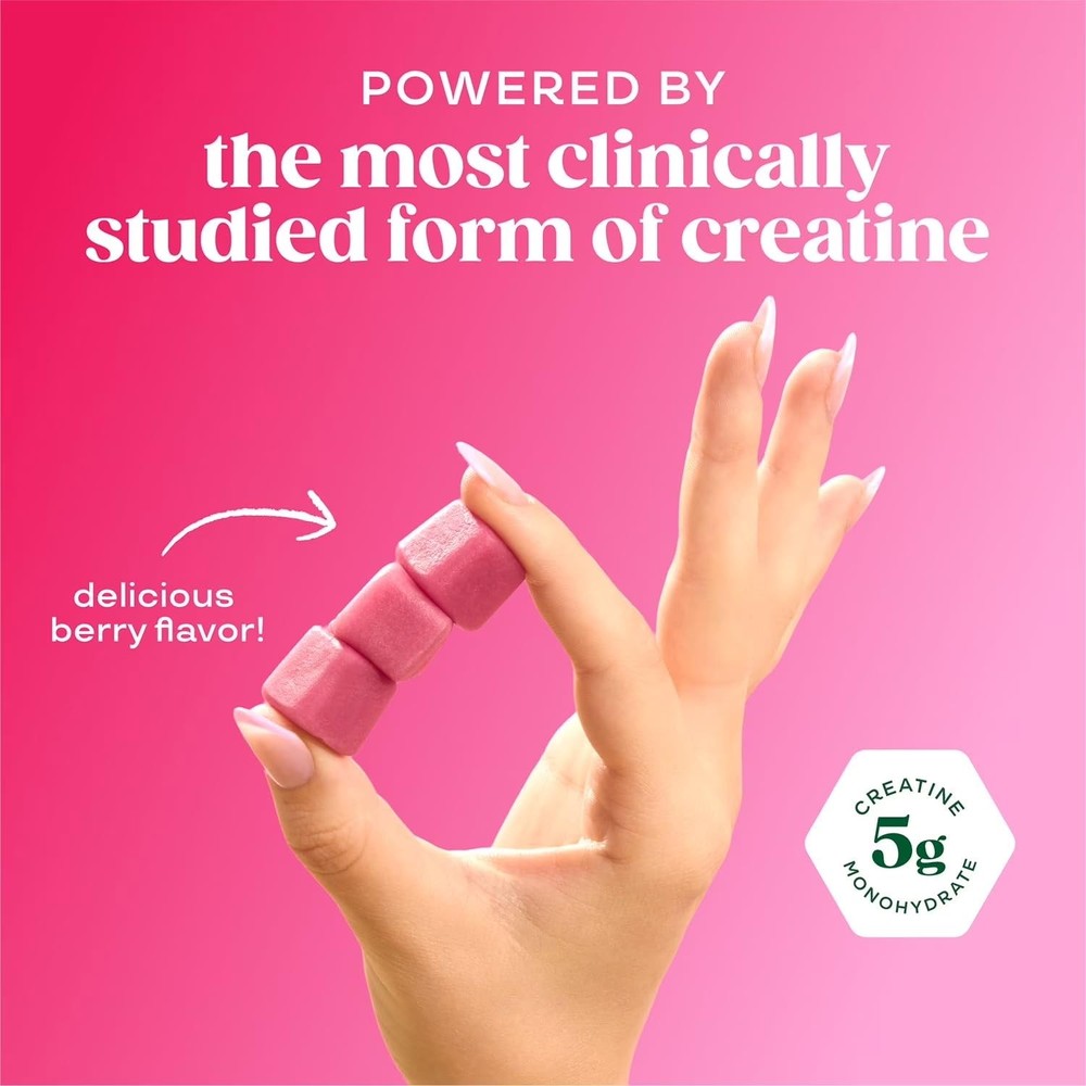 Bloom Creatine Monohydrate Gummies, 5g Per Serving, Sugar Free Creatine