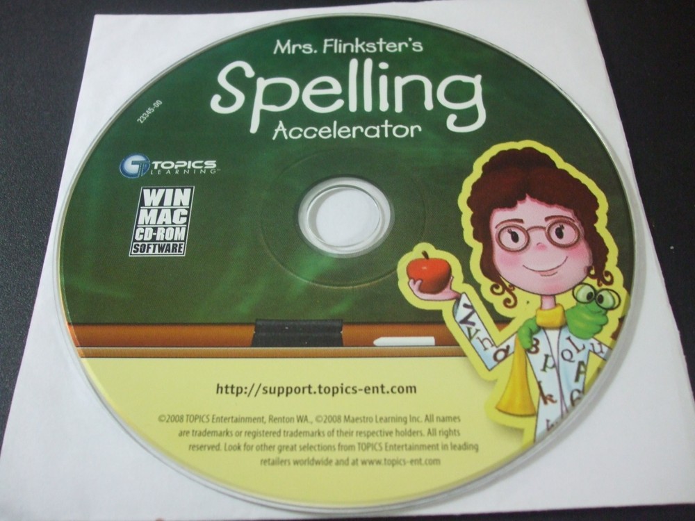 Mrs. Flinkster's Spelling Accelerator (PC & MAC, 2008) - Disc Only!!!