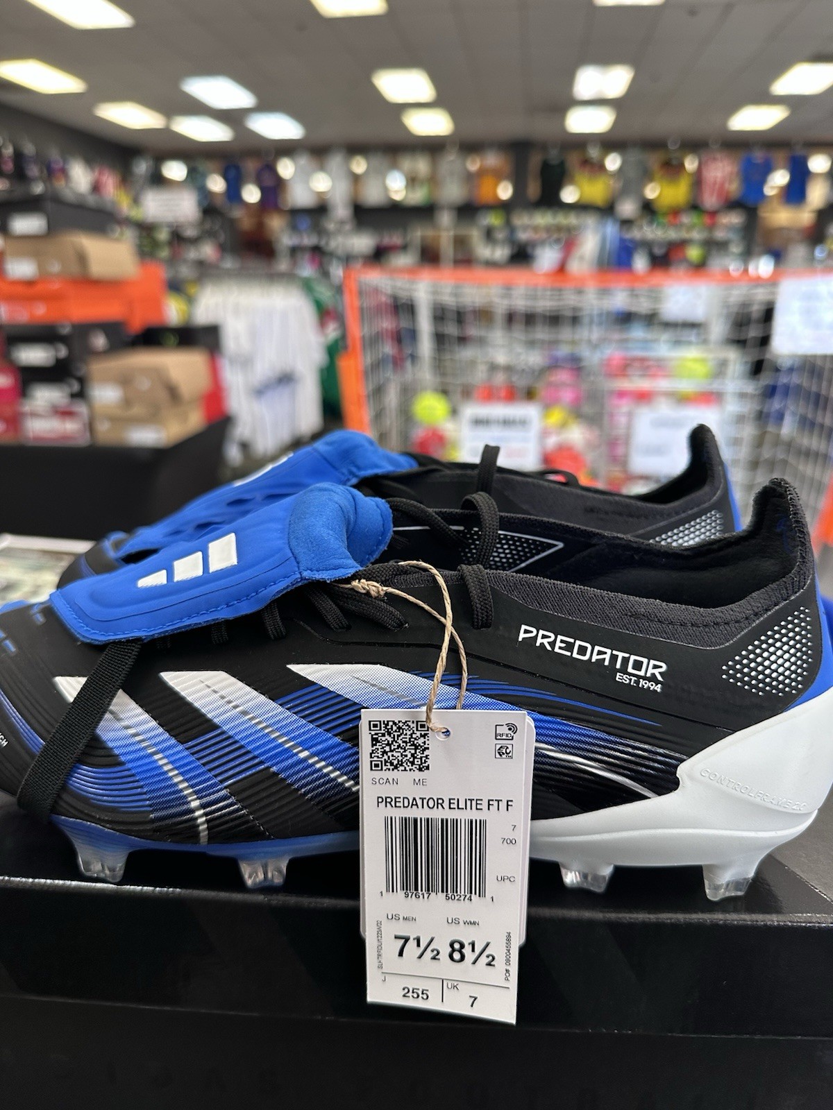 ADIDAS PREDATOR ELITE FT FG JUDE BELLINGHAM SIZE 7.5 BLACK WHITE BLUE JS3106