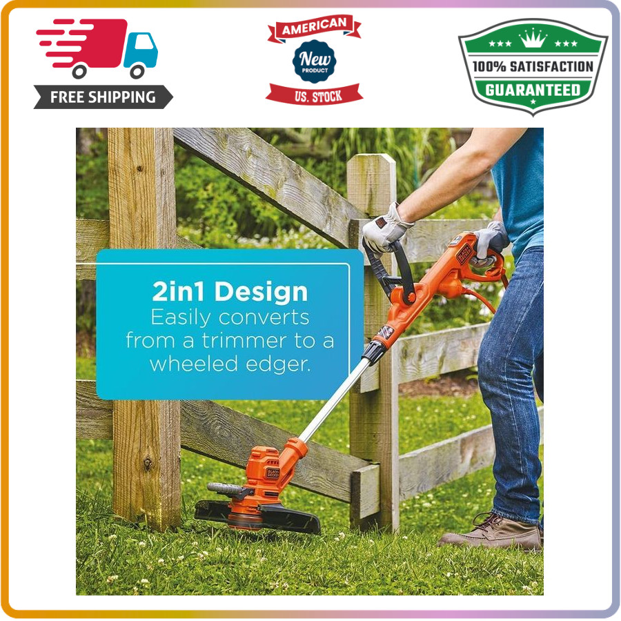 Corded 6.5A Weed Wacker with Auto Feed Spool, 14" Cut Width, Edger Mode