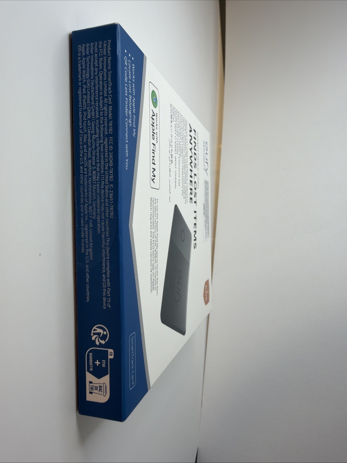 eufy by Anker SmartTrack Card Wallet Tracker Phone Finder Work W/ Apple Find My