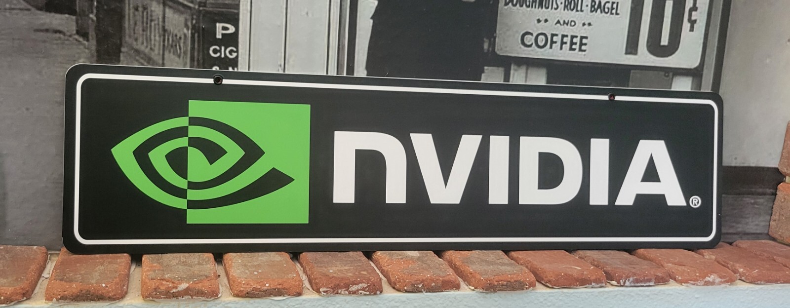 NVIDIA Aluminum Display Sign 6" x 24"