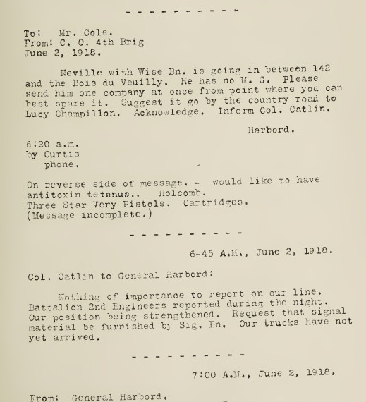 WW I 4th Marine Brigade 2nd Division Field Messages & Daily Reports Book RARE!!!