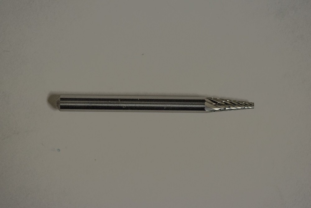SM41D Cone Shape SOLID Carbide Burr Bur Cutting Tool Die Grinder Bit 1/8"