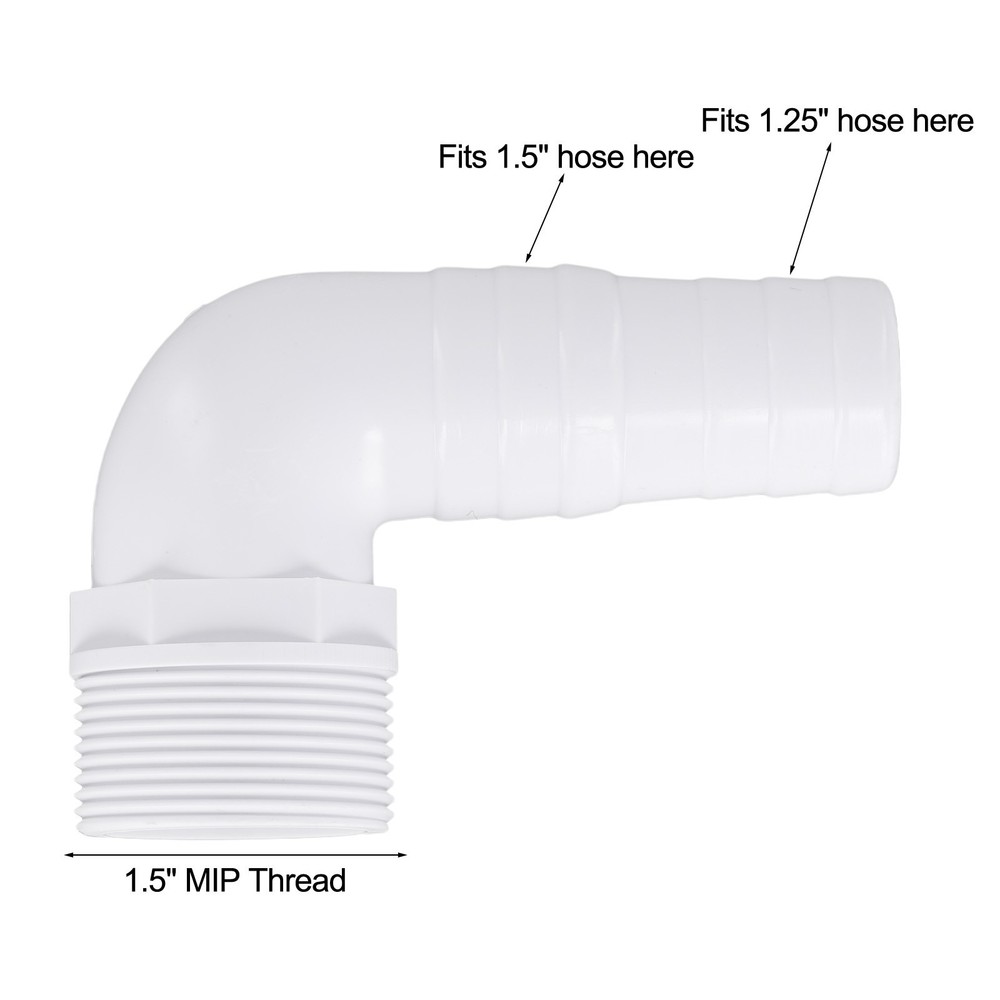 Blue Plastic 90 Degree Smooth Elbow Hose Adapter Fitting SPX1105Z3 Replacement