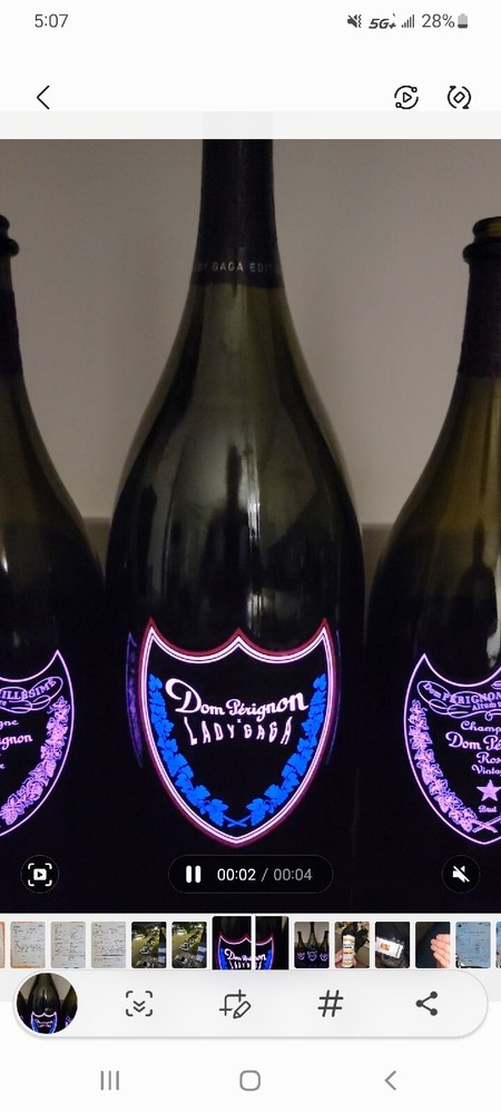 Empty Dom Perignon LADY GAGA