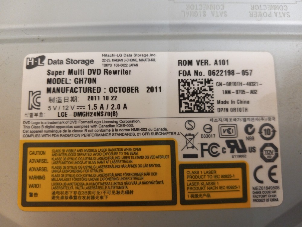 HITACHI Super Multi DVD Rewrite Internal Desktop PC DRIVE