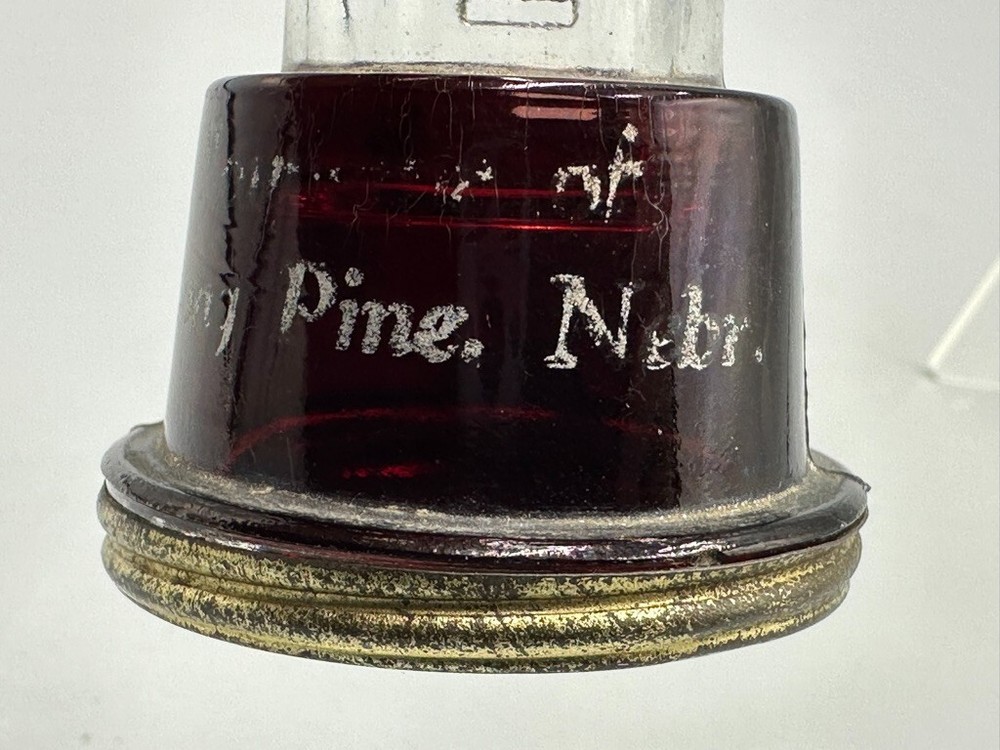 Antique WINDMILL Five Windows LONG PINE Nebraska GLASS CANDY CONTAINER E&A 844