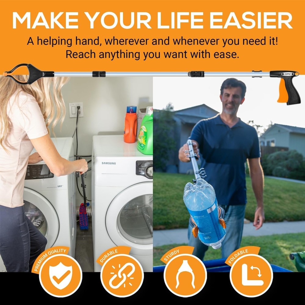 Adjustable Grabber Reacher - Mobility Solution for Elderly