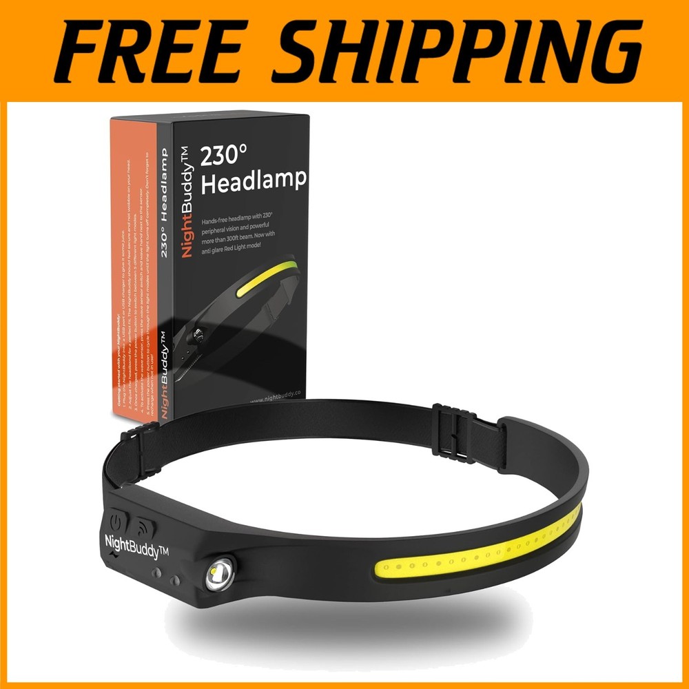 Bright Waterproof Headlamp - Adjustable Strap