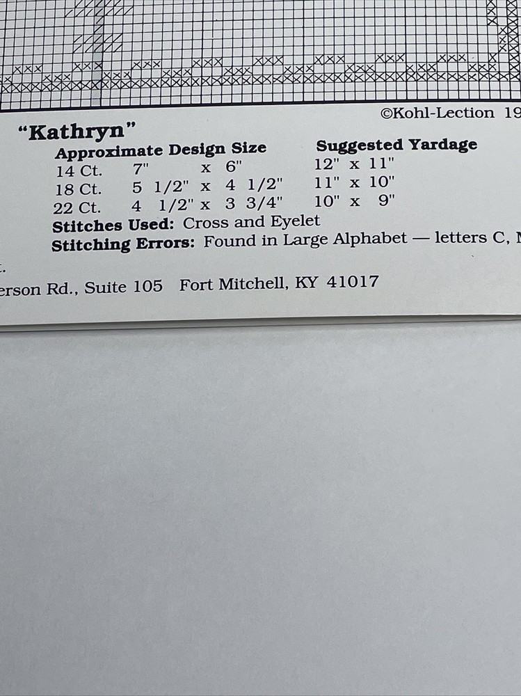 Kohl Lection We Sisters Three Sampler Cross Stitch Pattern