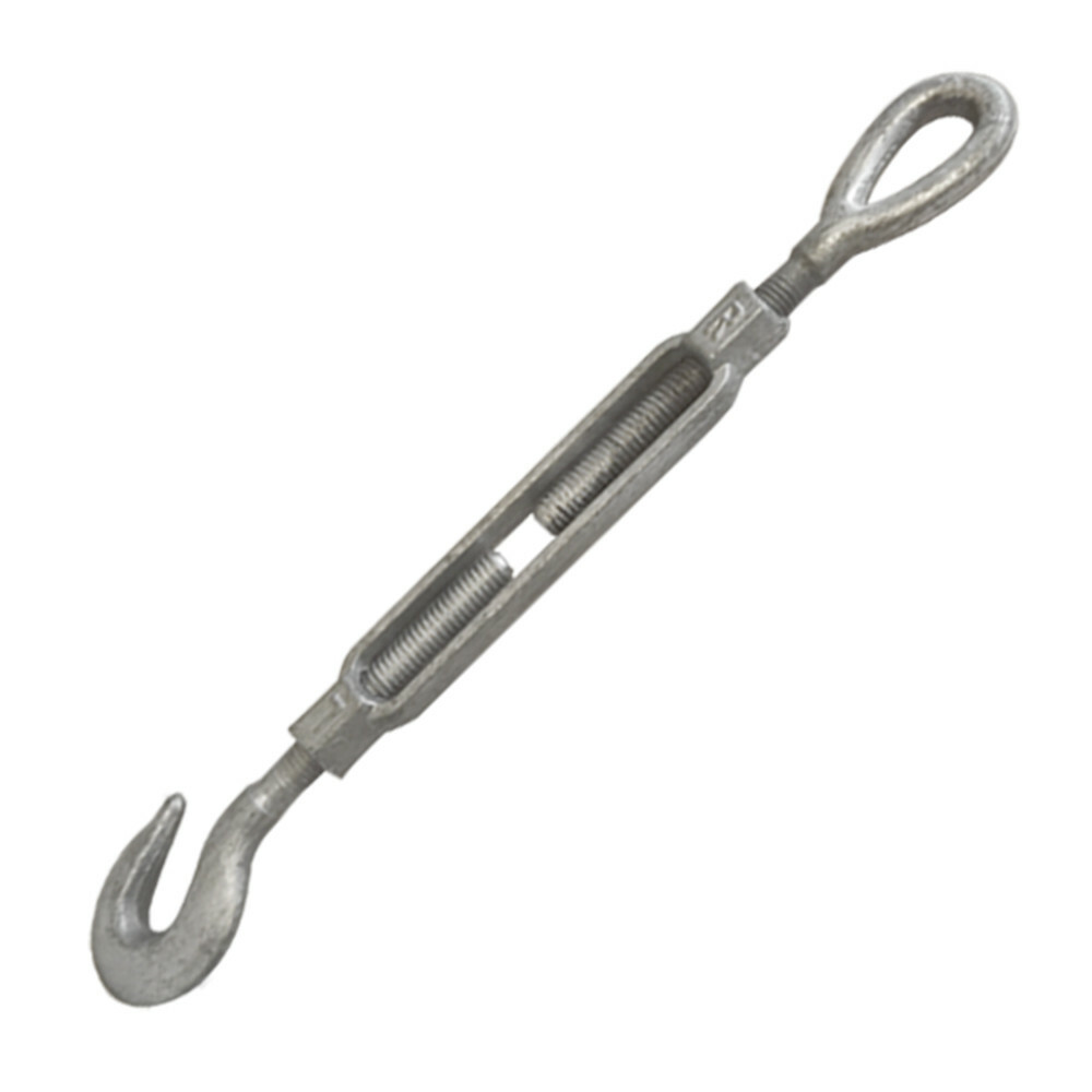 1" x 12" Galvanized Drop Forge Lifting Turnbuckle Hook-Eye Pulley