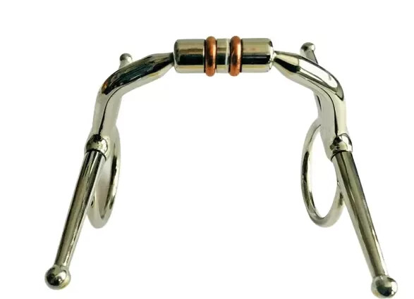 Stainless Steel Full Cheek Bit Barrel Copper Roller Snaffle Horse Riding Bit