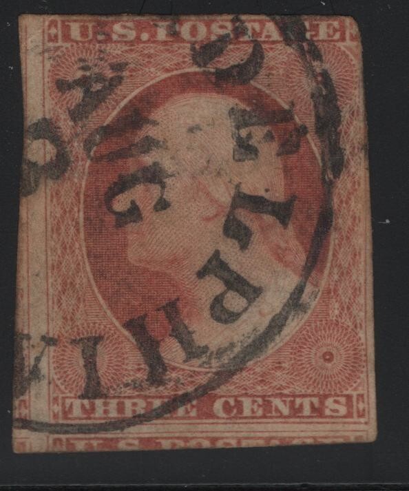 US SC#11 Tiny Corner Crease F