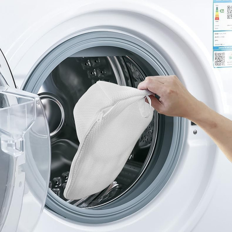 LONGD Hat Washer Cage with Snap Lock - Machine/Dryer Safe Compact Hat Cleaner fo